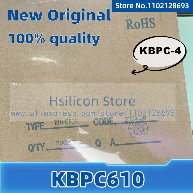 100% ǰ  : KBPC610 , 10A, KBPC-4, 5 